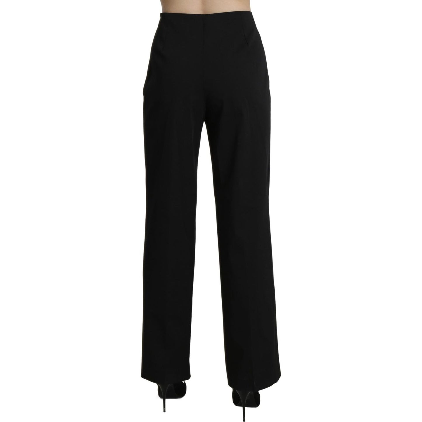 BENCIVENGA Elegant High Waist Straight Black Pants Jeans & Pants BENCIVENGA Black