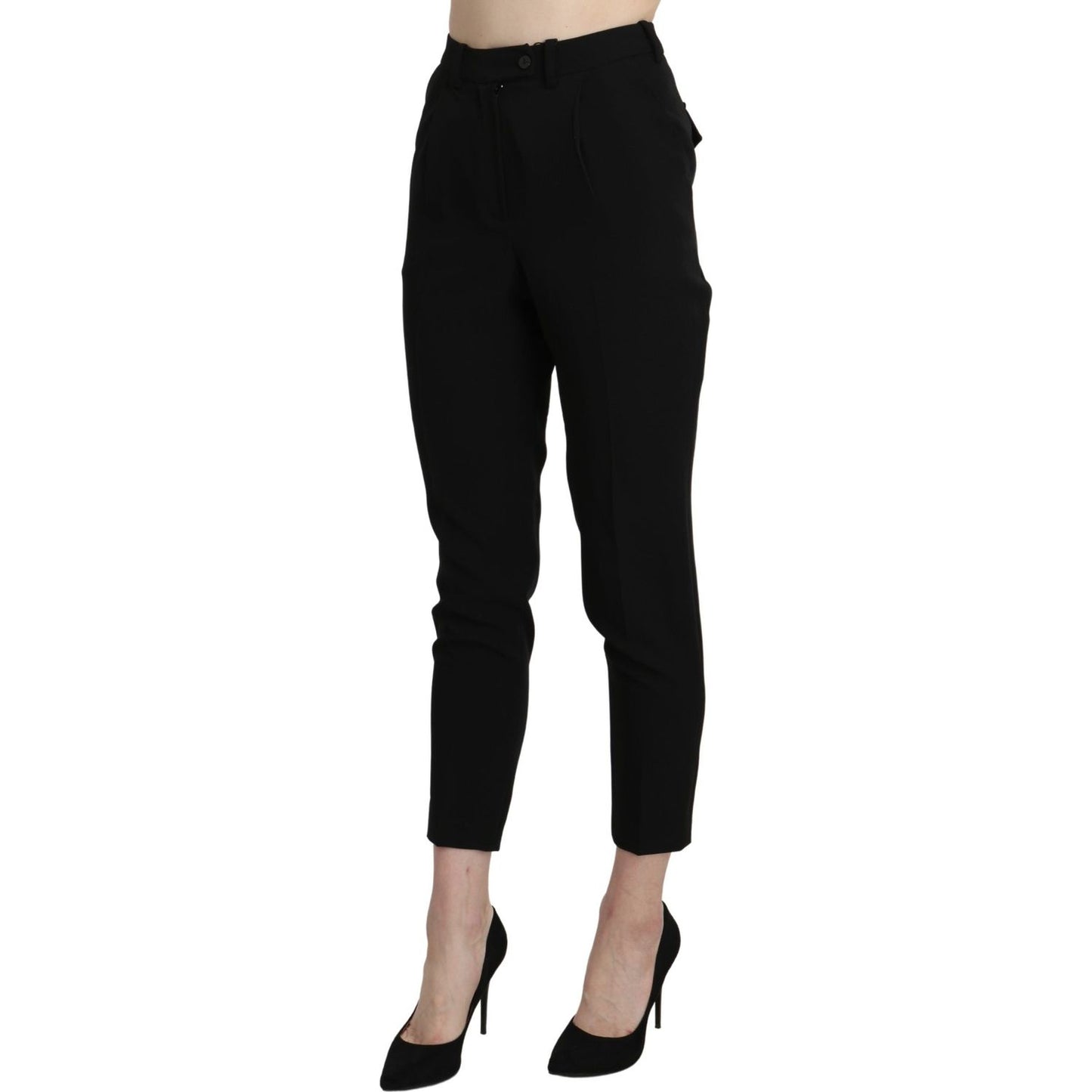 BENCIVENGA Chic High Waist Skinny Cropped Trousers Jeans & Pants BENCIVENGA Rosy Brown