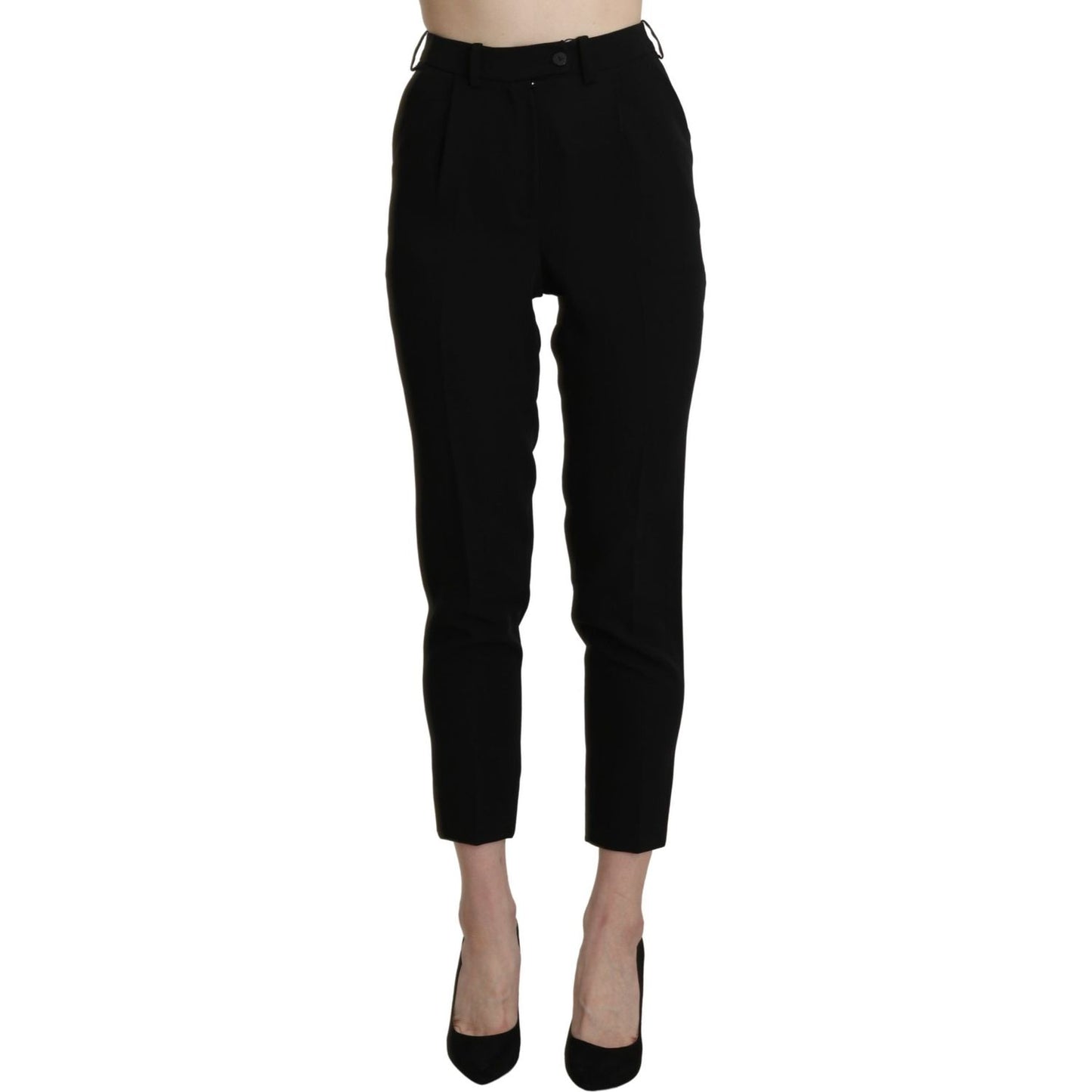 BENCIVENGA Chic High Waist Skinny Cropped Trousers Jeans & Pants BENCIVENGA Rosy Brown