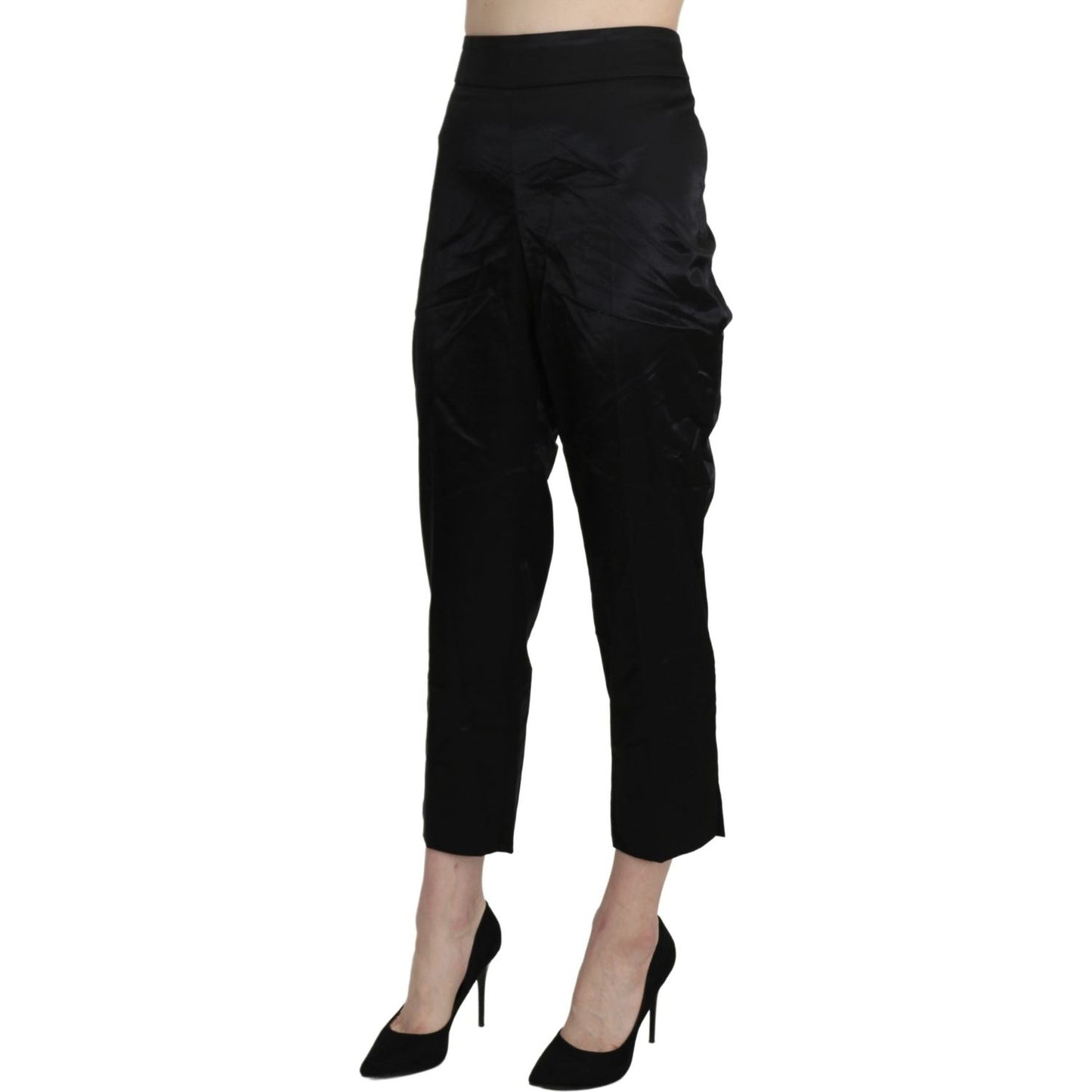 BENCIVENGA Elegant High Waist Cropped Pants Jeans & Pants BENCIVENGA Rosy Brown