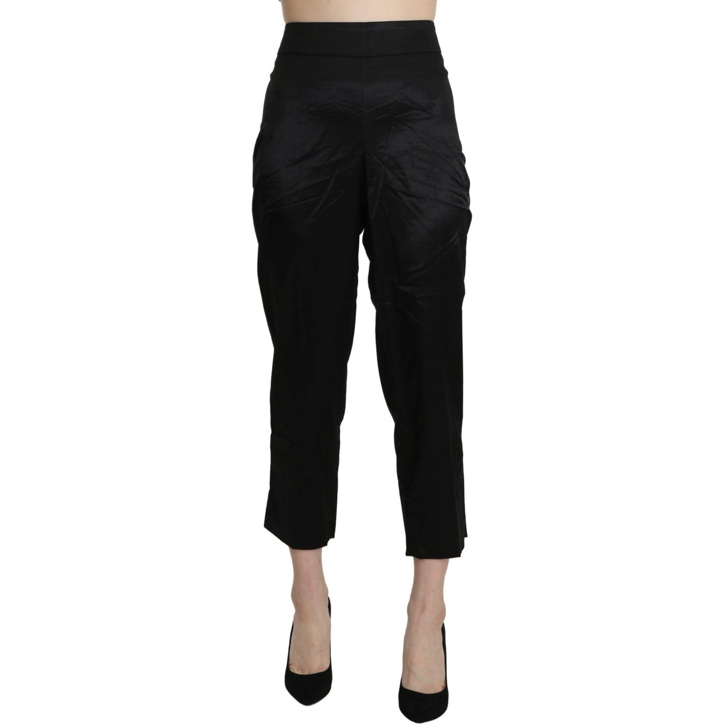 BENCIVENGA Elegant High Waist Cropped Pants Jeans & Pants BENCIVENGA Rosy Brown