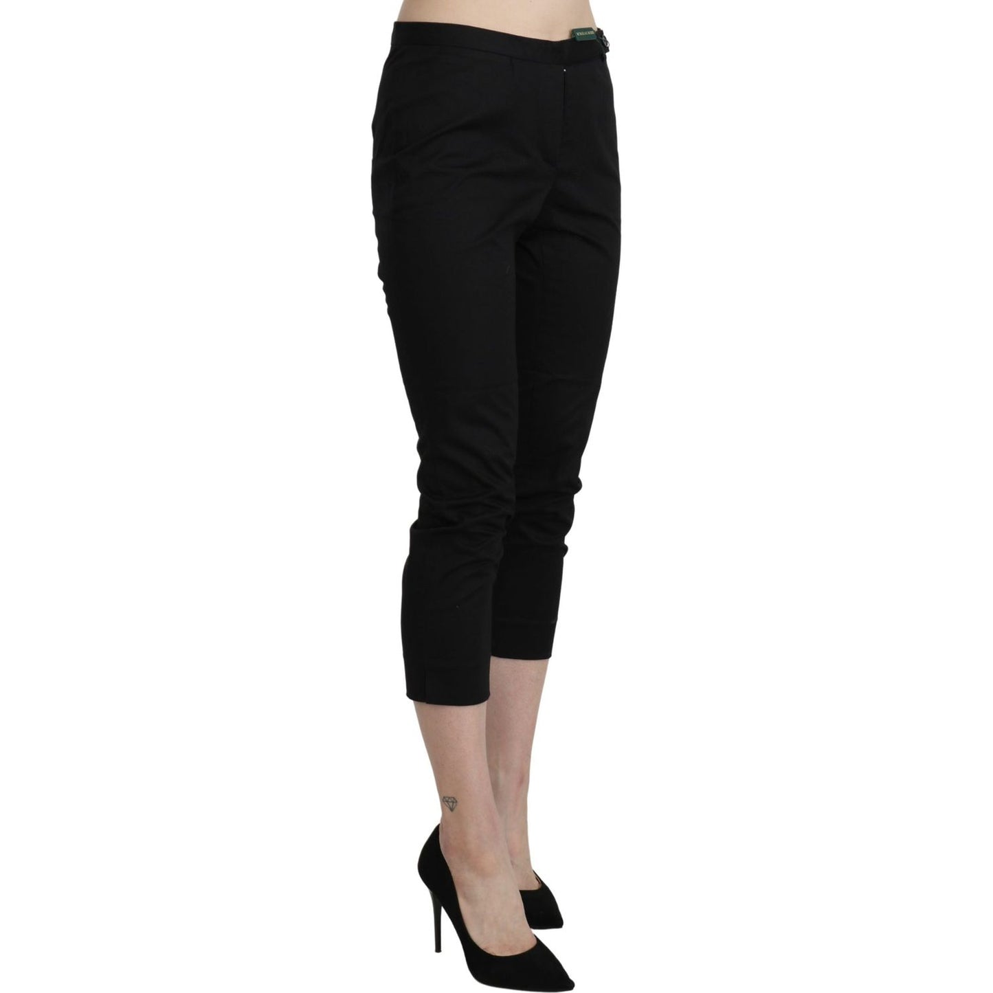 BENCIVENGA Elegant High Waist Skinny Cropped Pants Jeans & Pants BENCIVENGA Rosy Brown