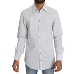 Dolce & Gabbana Black White Polka Dots Dress Shirt TSH5487-39
