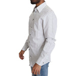 Dolce & Gabbana Black White Polka Dots Dress Shirt TSH5487-39