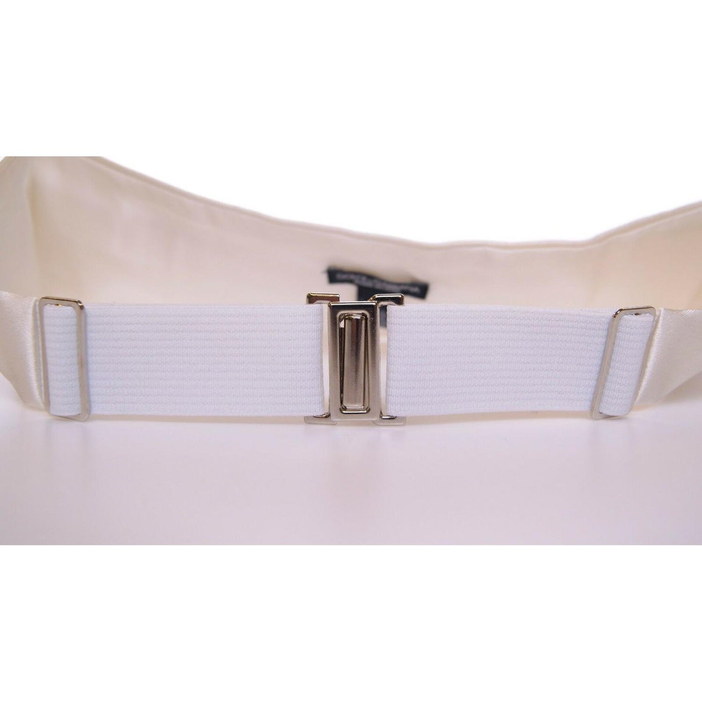Dolce & Gabbana White Waist Tuxedo Smoking Belt Cummerbund NOC10452-48