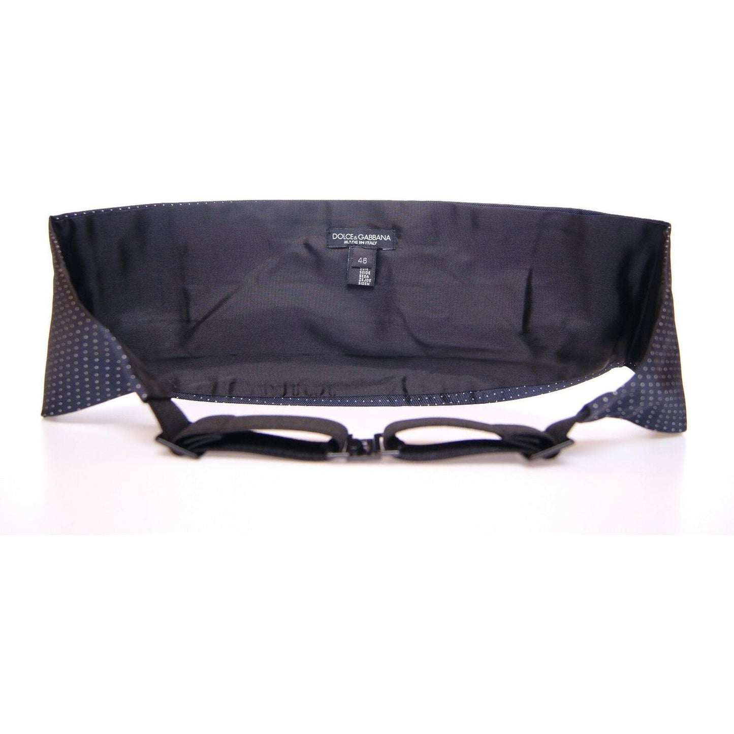 Dolce & Gabbana Elegant Silk Polka Dot Cummerbund Dolce & Gabbana Dark Slate Gray