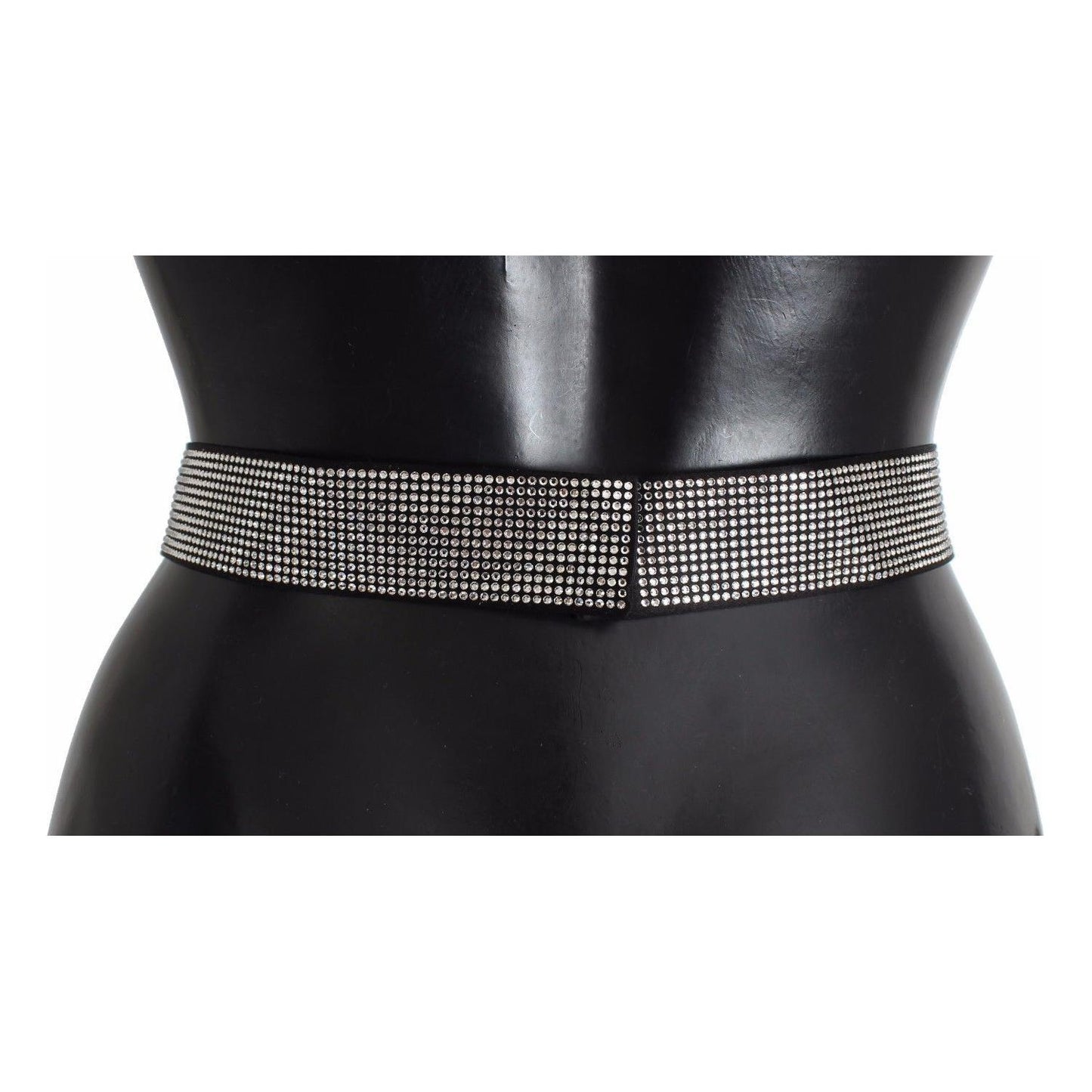 Dolce & Gabbana Black Silk Crystal Bow Waist Belt Elegance WOMAN BELTS Dolce & Gabbana Dark Slate Gray