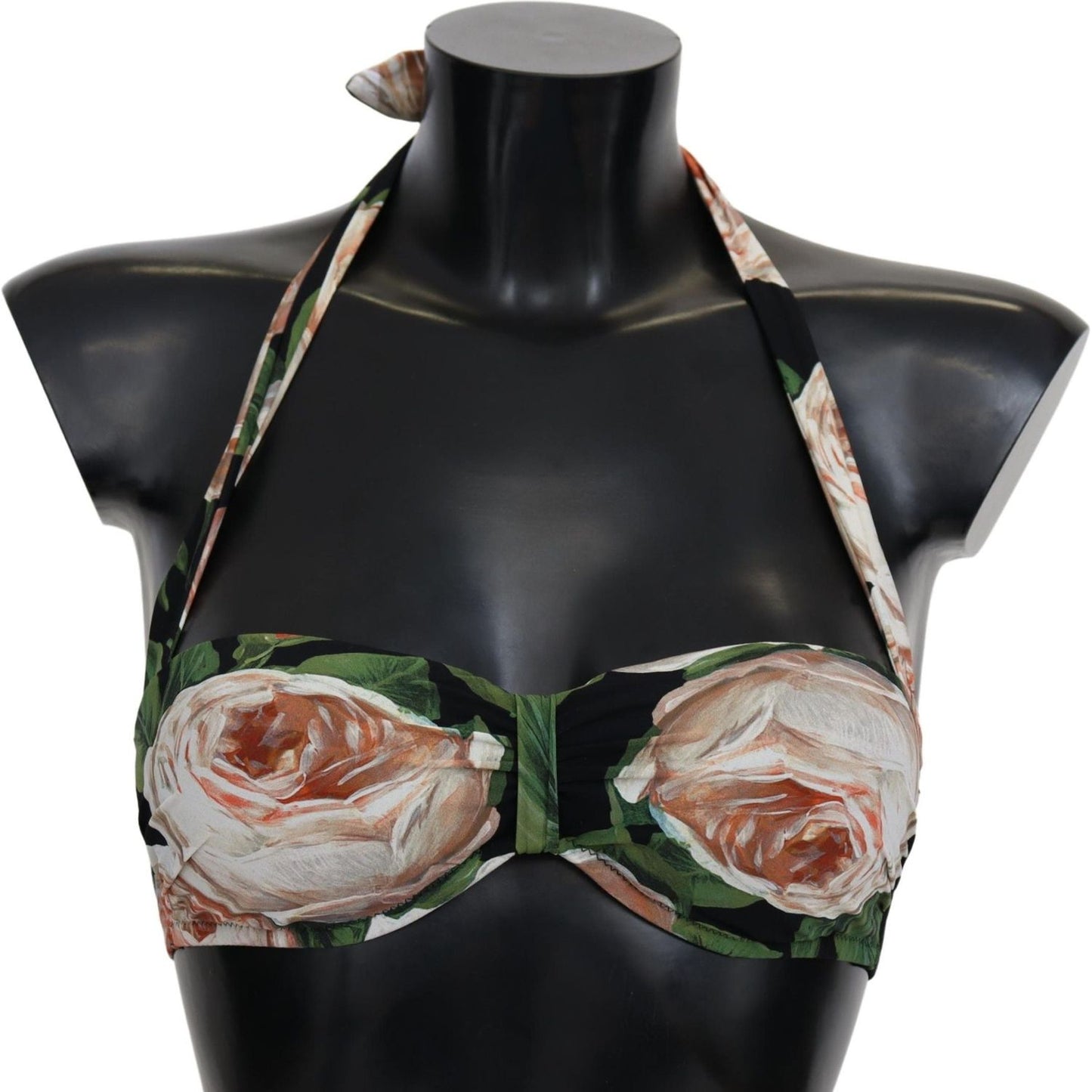 Dolce & Gabbana Elegant Floral Print Bikini Top Dolce & Gabbana Dark Slate Gray