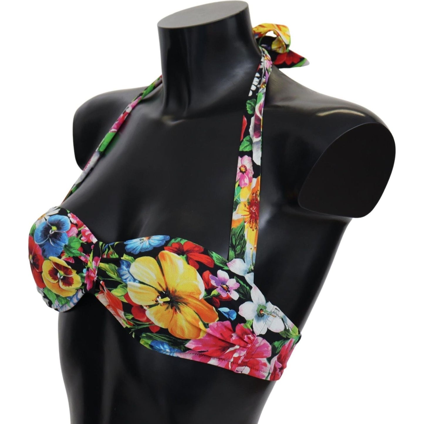 Dolce & Gabbana Floral Elegance High-End Bikini Top Dolce & Gabbana Rosy Brown