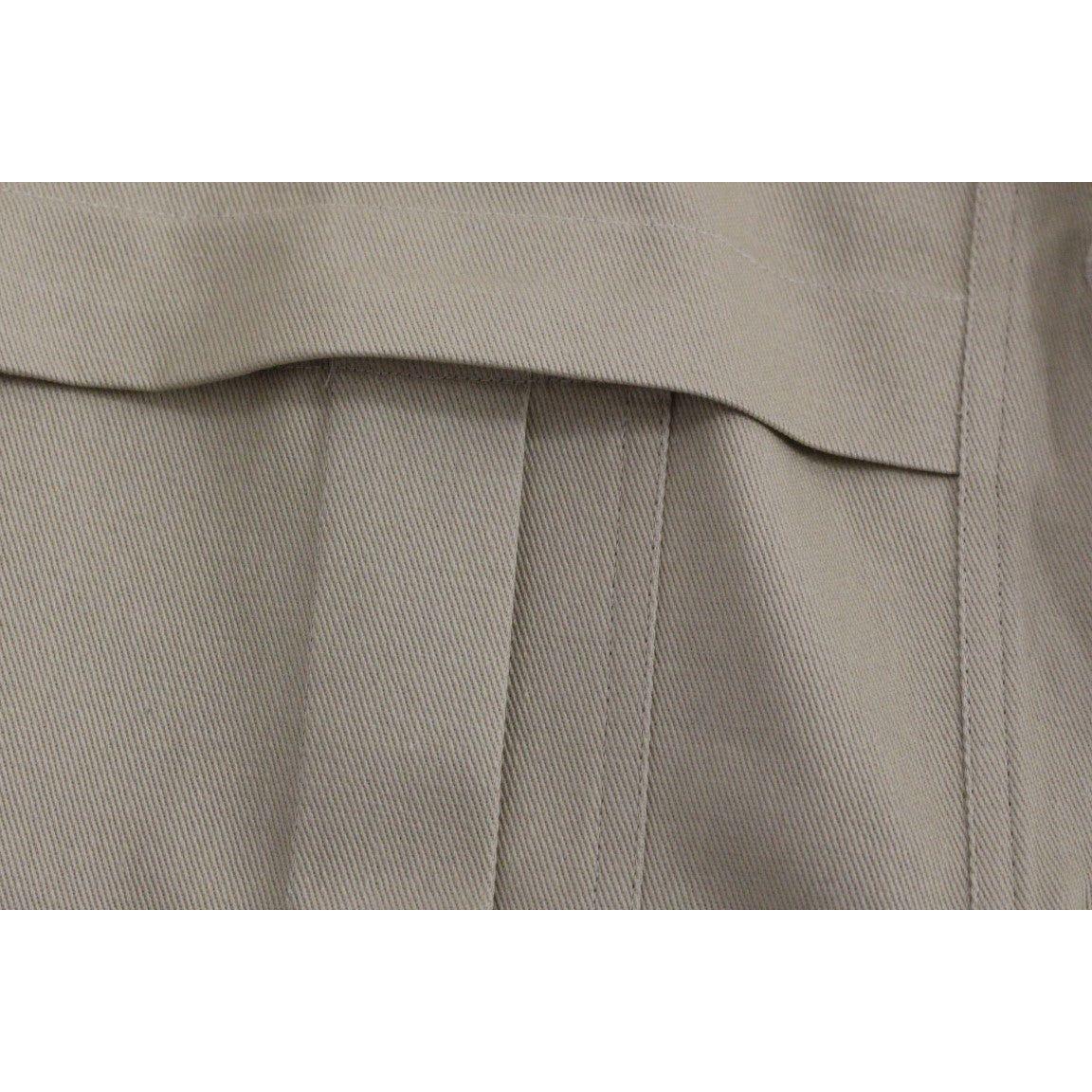Andrea Incontri Sleeveless Beige Cotton Tank Top with Brooches Andrea Incontri Light Slate Gray