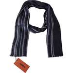 Missoni Multicolor Wool Striped Unisex Wrap Fringes Shawl MS1892BG