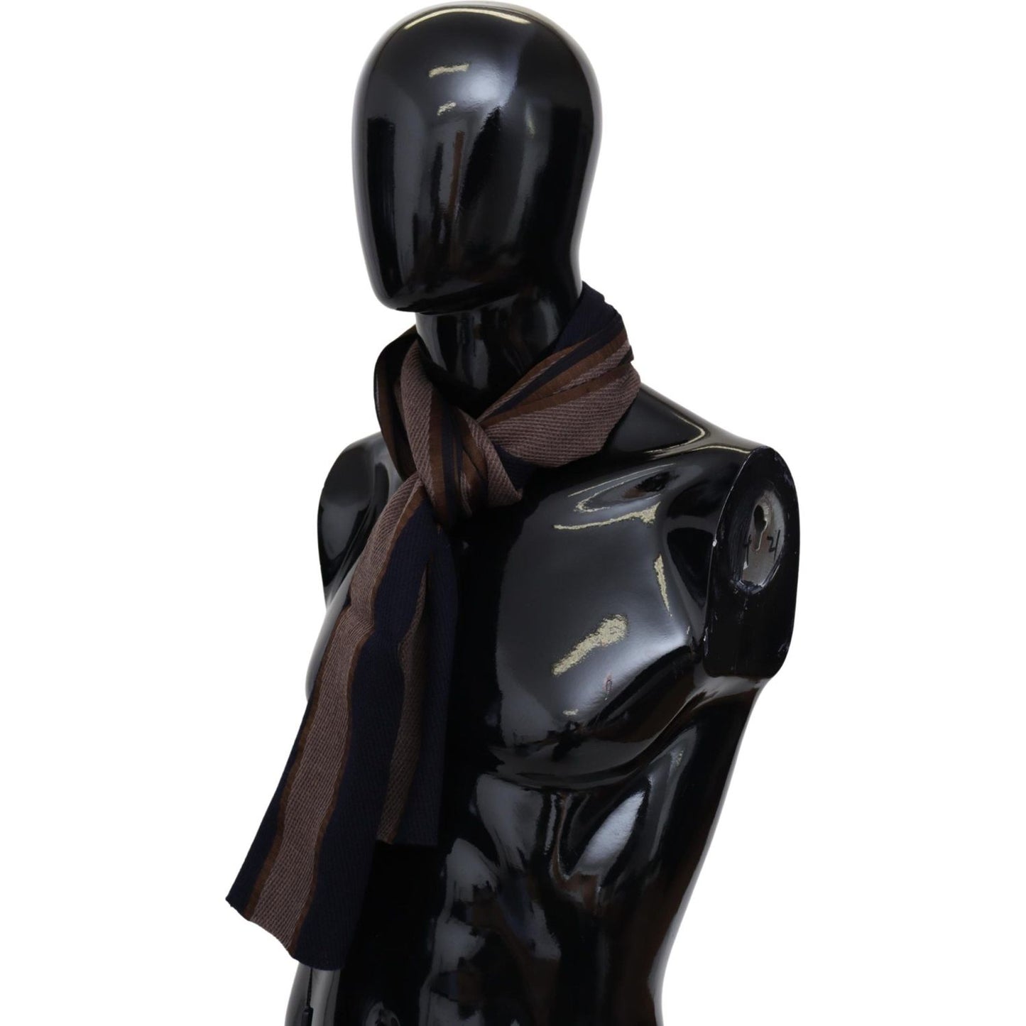 Missoni Elegant Striped Wool Scarf Missoni Black