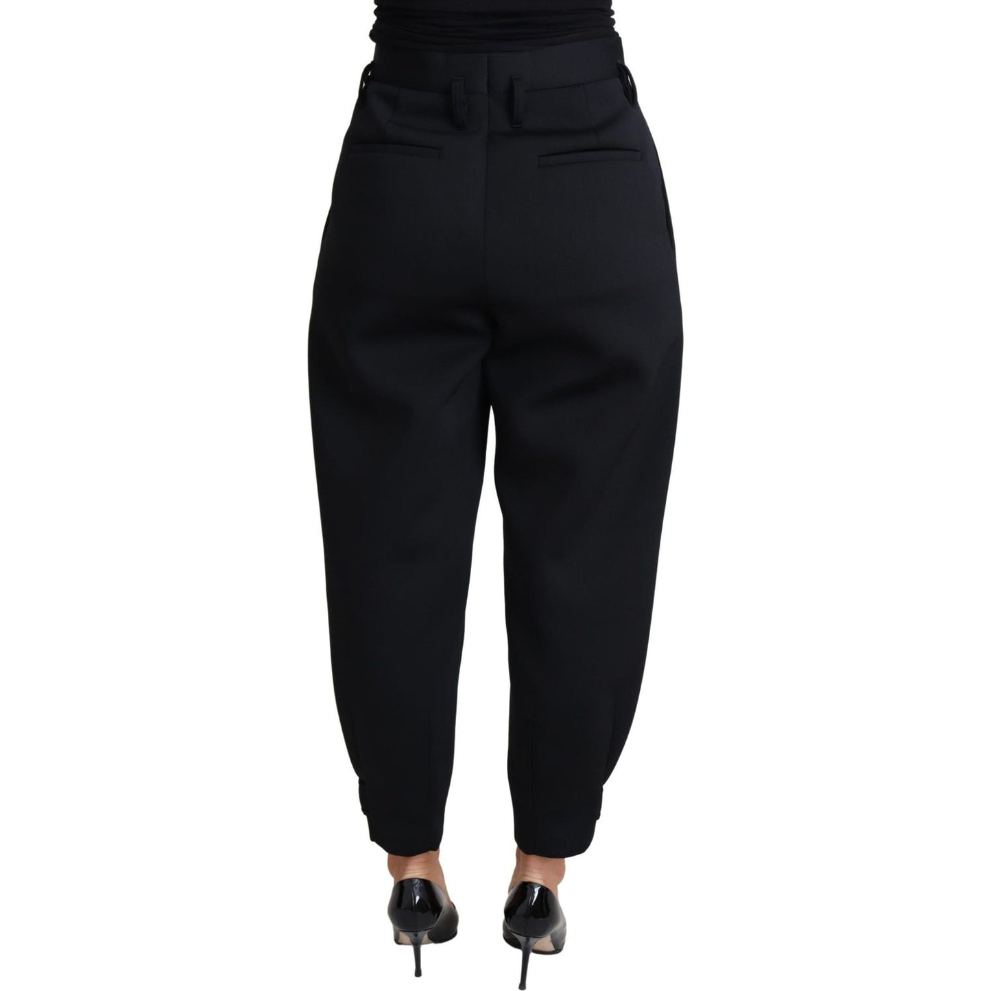 Dolce & Gabbana Elegant High-Waist Cropped Trousers Dolce & Gabbana Black