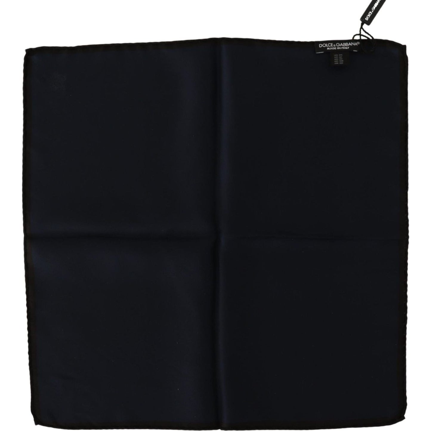 Dolce & Gabbana Elegant Silk Black Pocket Square Handkerchief Dolce & Gabbana Black