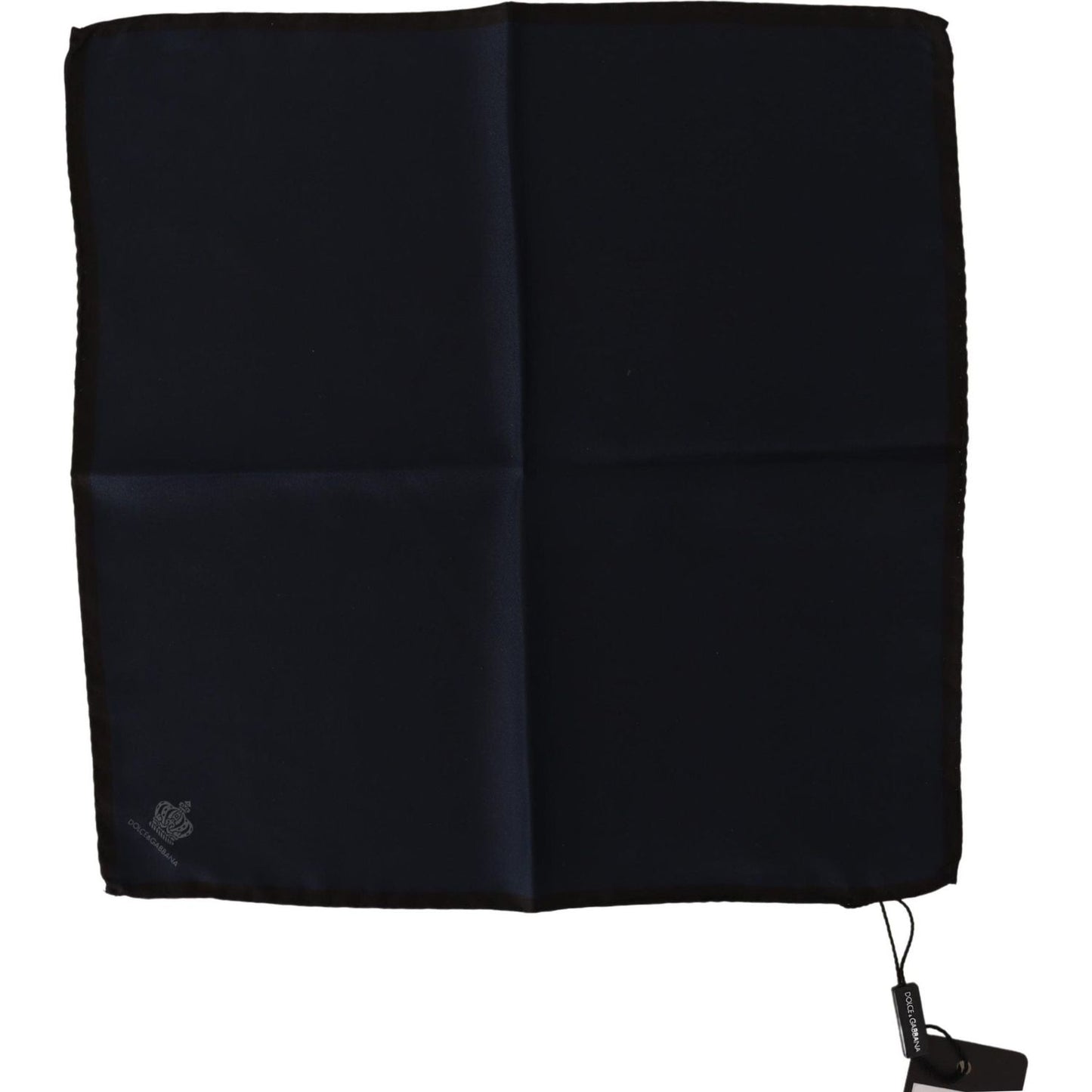 Dolce & Gabbana Elegant Silk Black Pocket Square Handkerchief Dolce & Gabbana Black