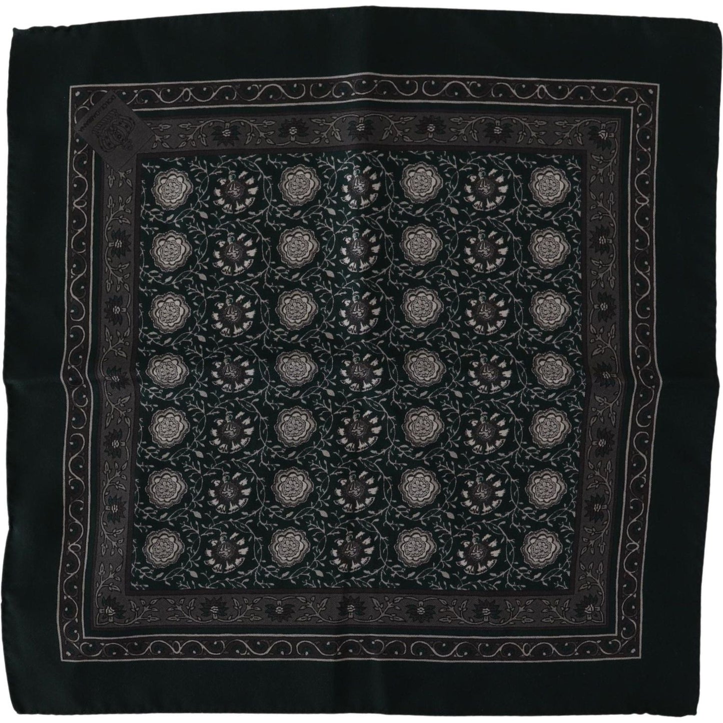 Dolce & Gabbana Exquisite Silk Pocket Square Handkerchief Dolce & Gabbana Black