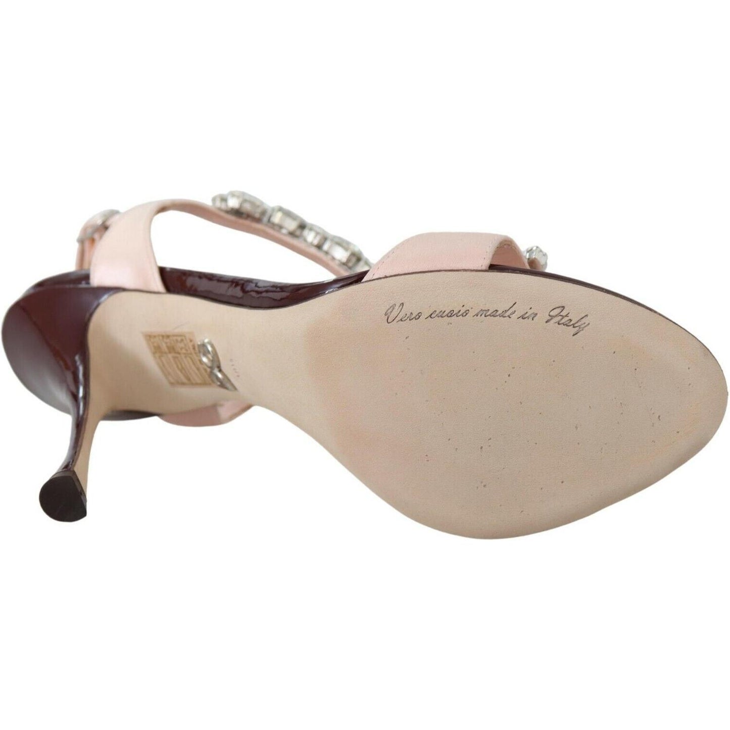 Dolce & Gabbana Crystal-Embellished Stiletto Sandals Dolce & Gabbana Rosy Brown