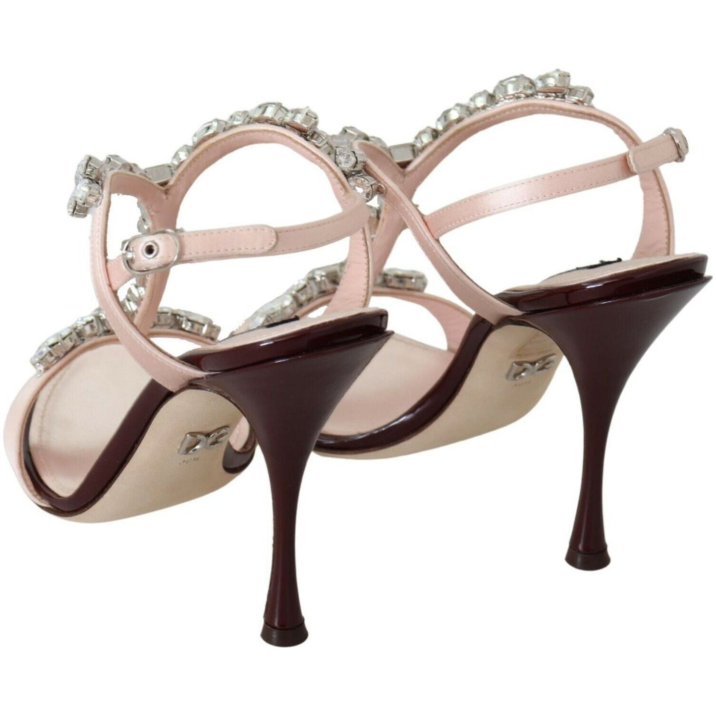 Dolce & Gabbana Crystal-Embellished Stiletto Sandals Dolce & Gabbana Gray