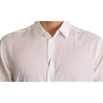 Dolce & Gabbana White Cotton Floral Pattern MARTINI Shirt TSH6404-40