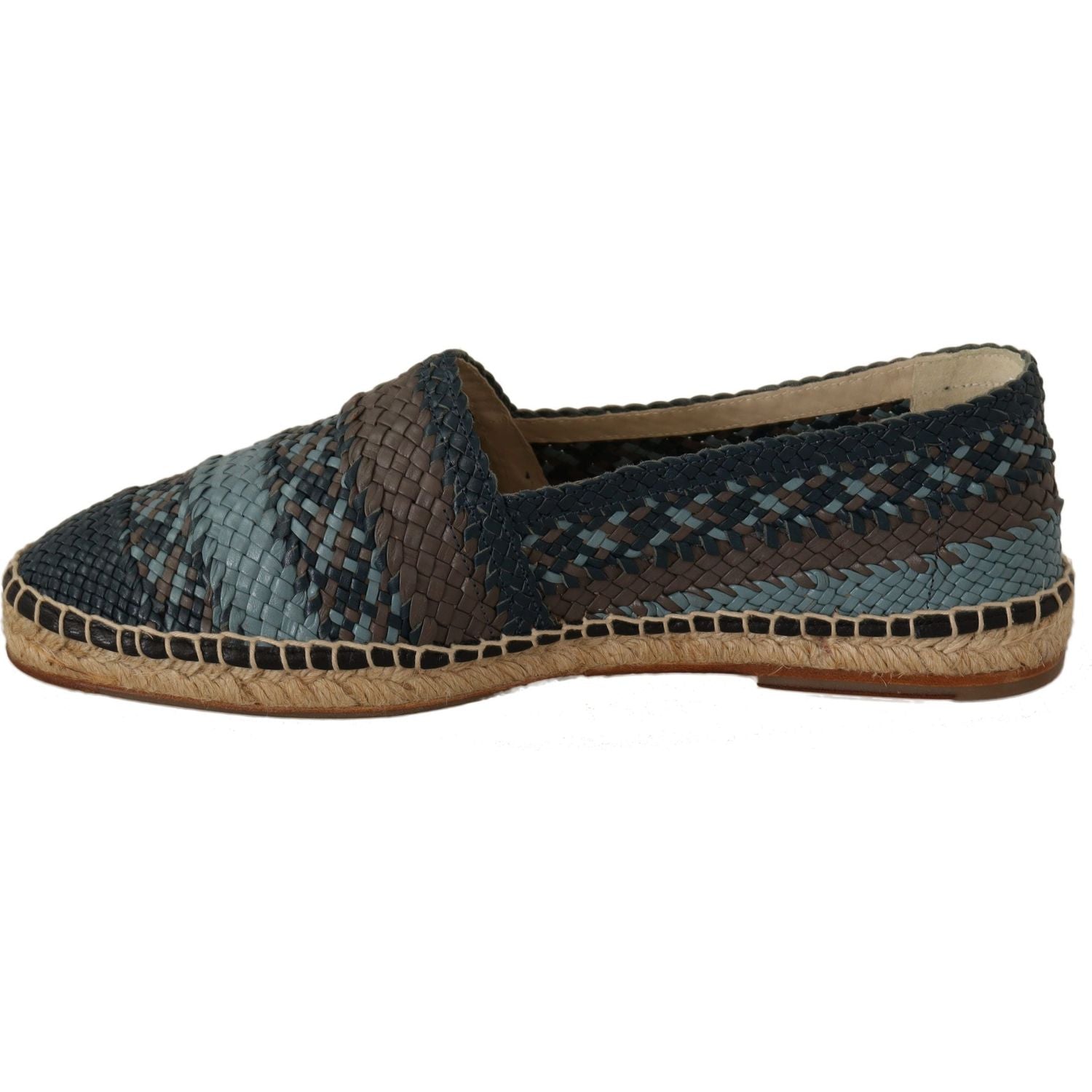 Dolce & Gabbana Blue Gray Slip On Buffalo Espadrille Shoes