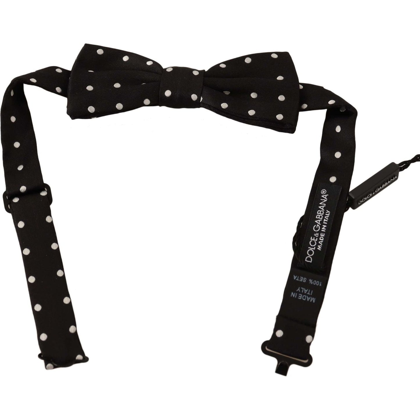 Dolce & Gabbana Elegant Black Polka Dot Silk Bow Tie Bow Tie Dolce & Gabbana Black