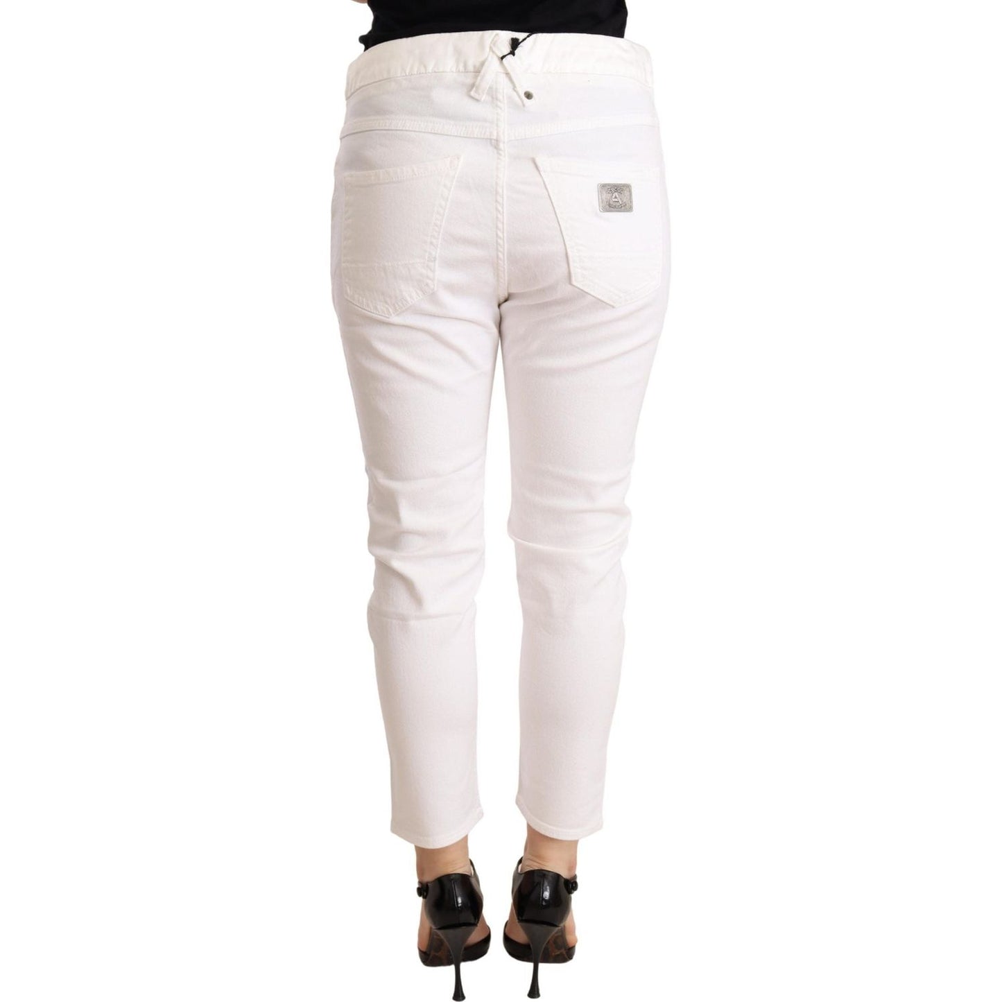 CYCLE White Mid Waist Slim Fit Skinny Cotton Stretch Trouser PAN71170 -26
