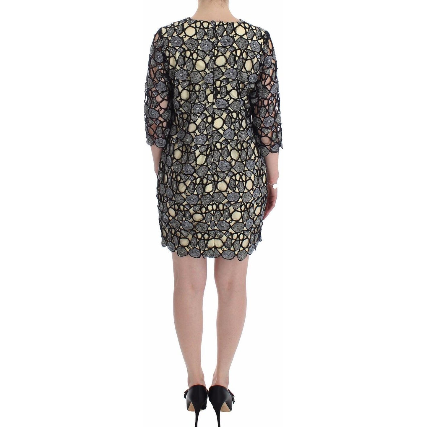 Lanre Da Silva Ajayi Elegant Multicolor Sheath Dress with Artful Design WOMAN DRESSES Lanre Da Silva Ajayi Dark Slate Gray