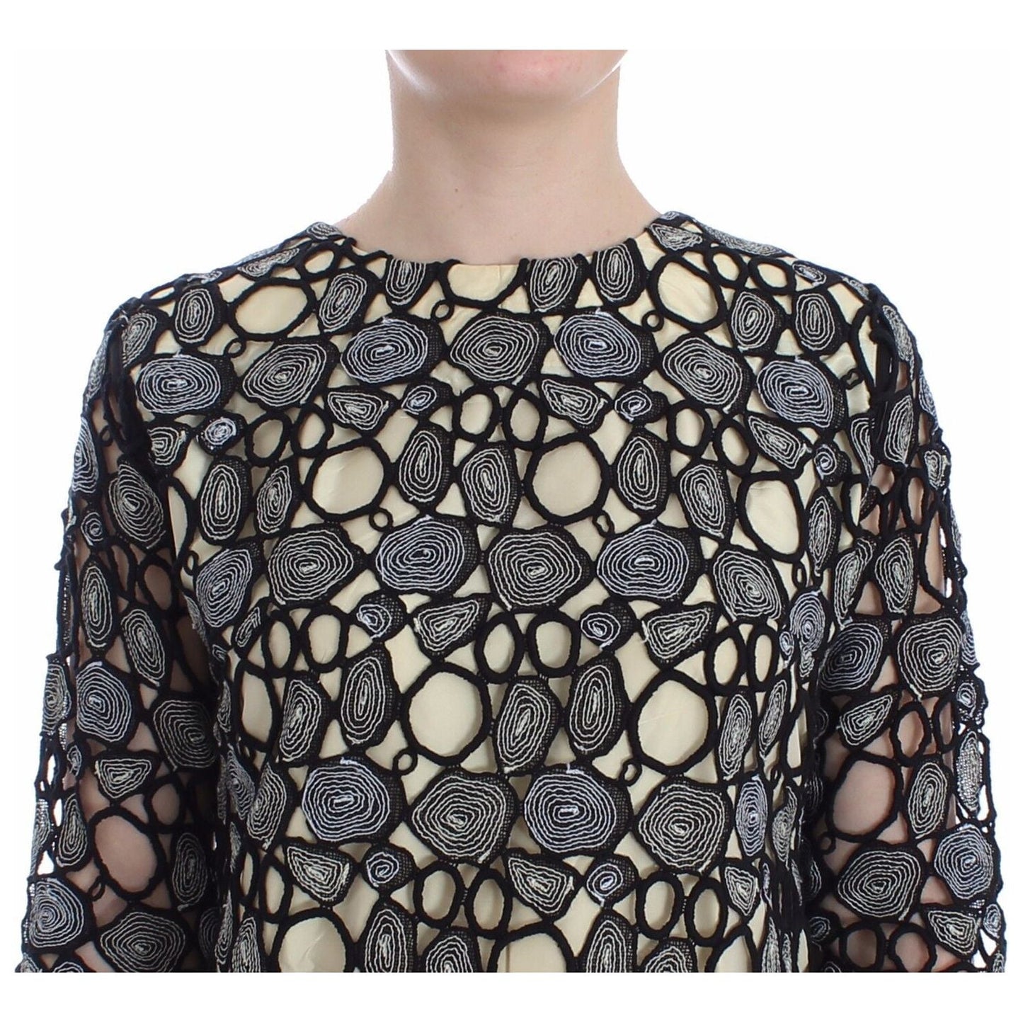Lanre Da Silva Ajayi Elegant Multicolor Sheath Dress with Artful Design WOMAN DRESSES Lanre Da Silva Ajayi Gray