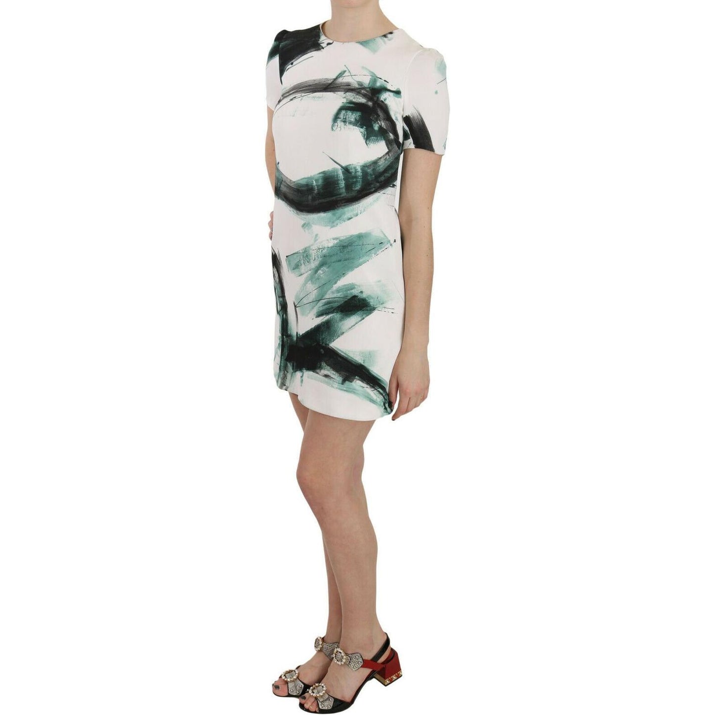 Dolce & Gabbana Elegant Black Shift Mini Dress WOMAN DRESSES Dolce & Gabbana Gray