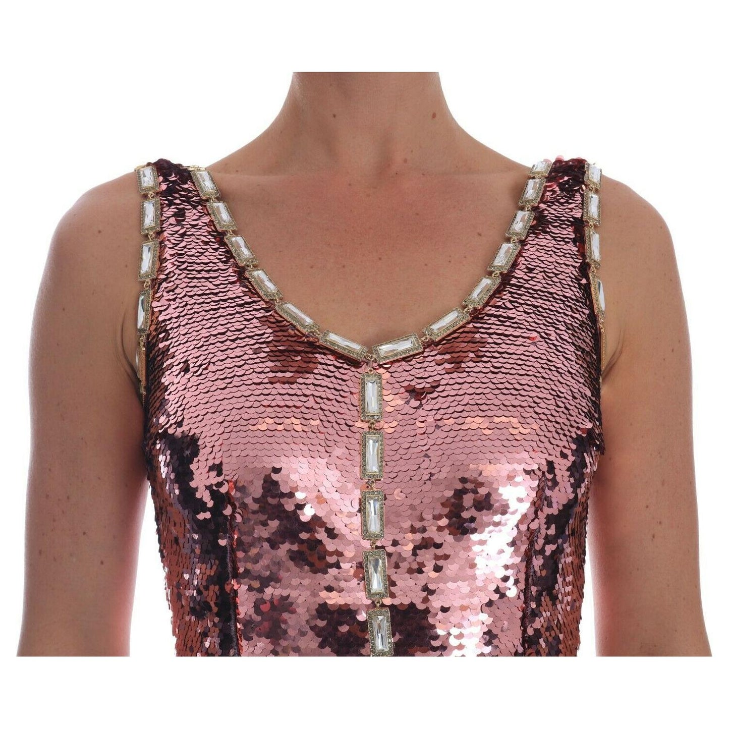 Dolce & Gabbana Enchanted Sicily Fairy Tale Sequined Gown Dolce & Gabbana Rosy Brown