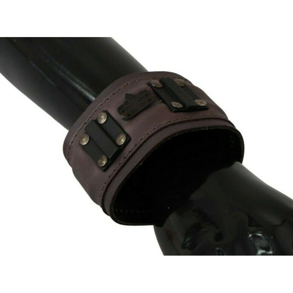 Scervino Street Elegant Unisex Leather Bracelet Bracelet Scervino Street Black