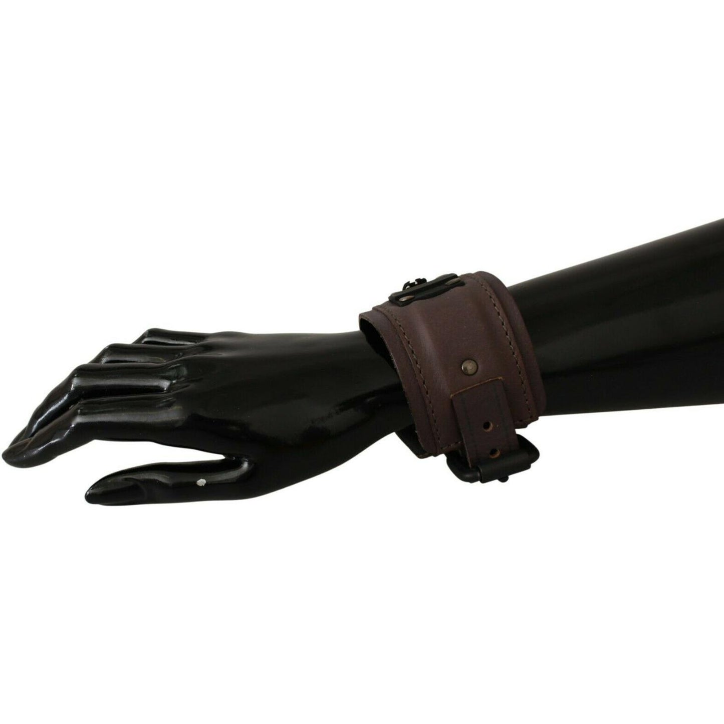 Scervino Street Elegant Unisex Leather Bracelet Bracelet Scervino Street Black