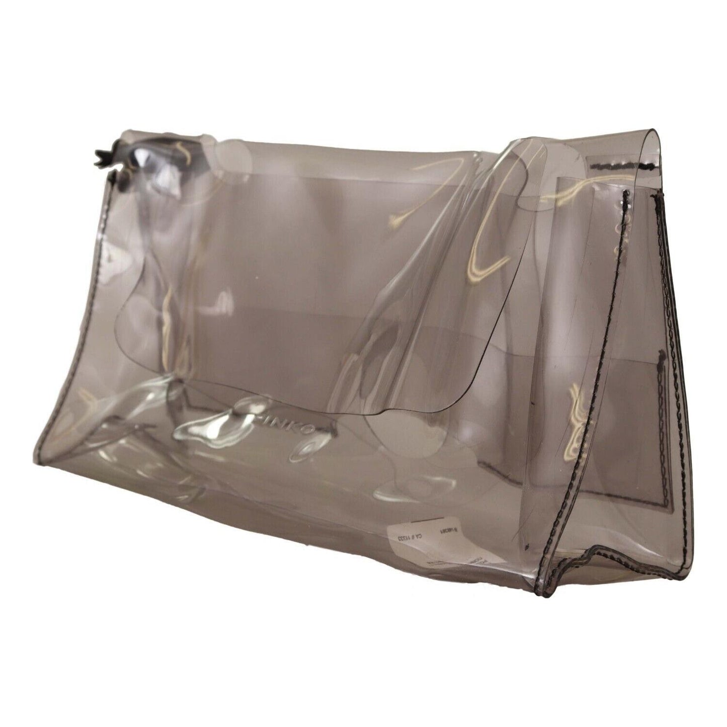 PINKO Chic Transparent Clutch for Evening Elegance Clutch Bag PINKO Slate Gray