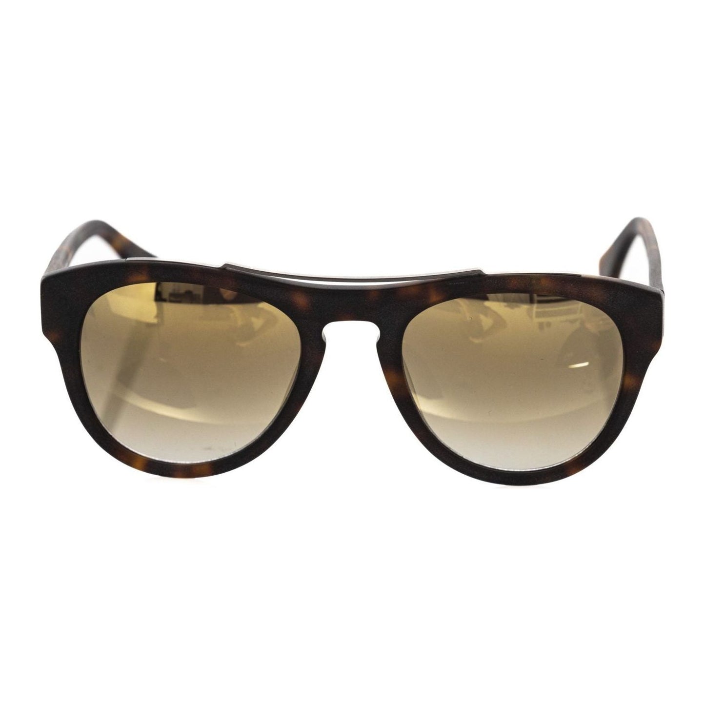 Frankie Morello Brown Acetate Men Sunglass Frankie Morello Rosy Brown