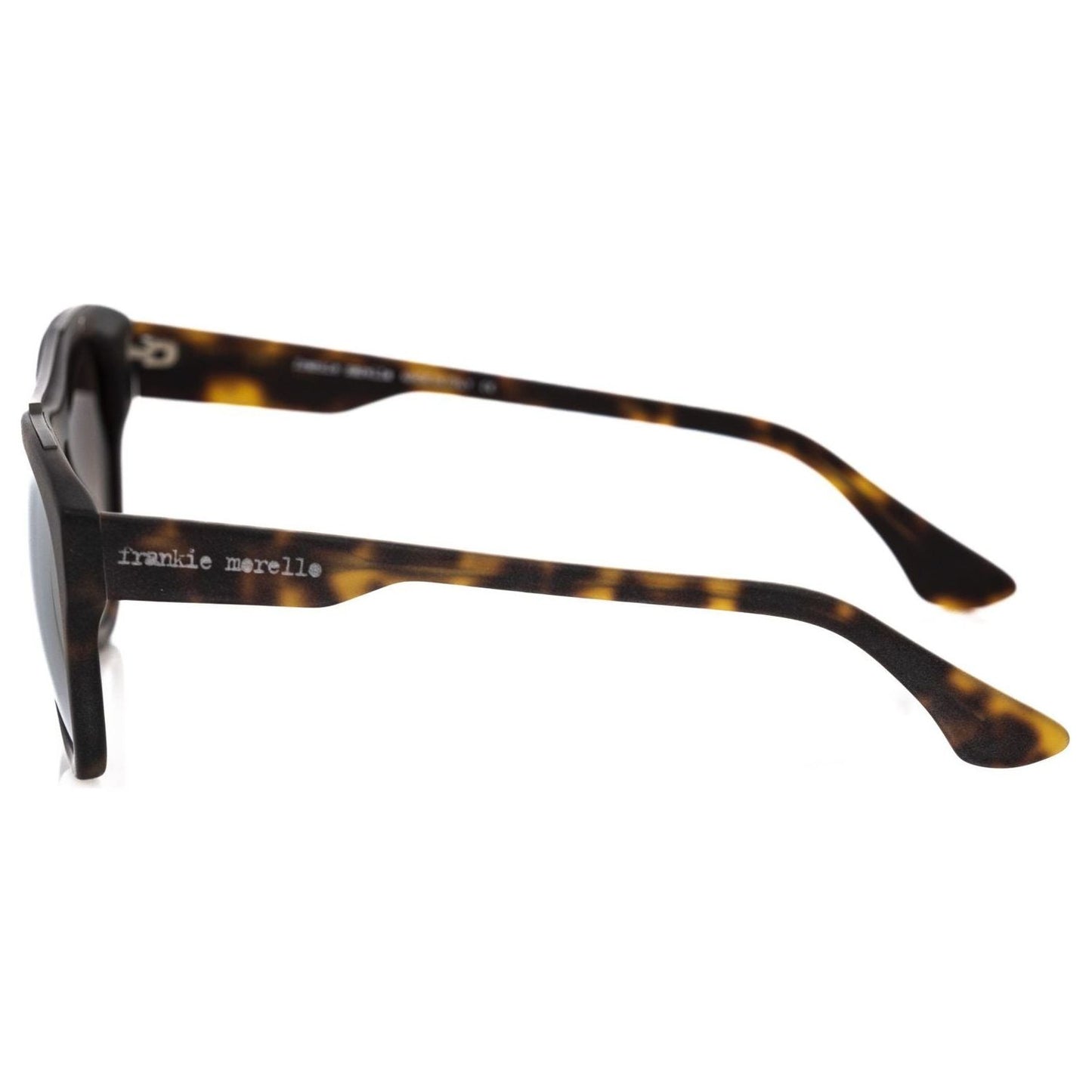Frankie Morello Brown Acetate Men Sunglass Frankie Morello Dark Slate Gray