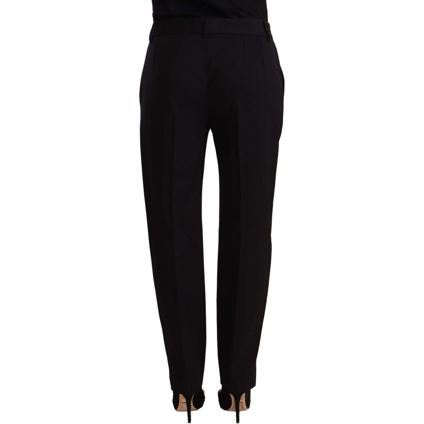 Dolce & Gabbana Elegant Tailored Wool Blend Trousers Dolce & Gabbana Black