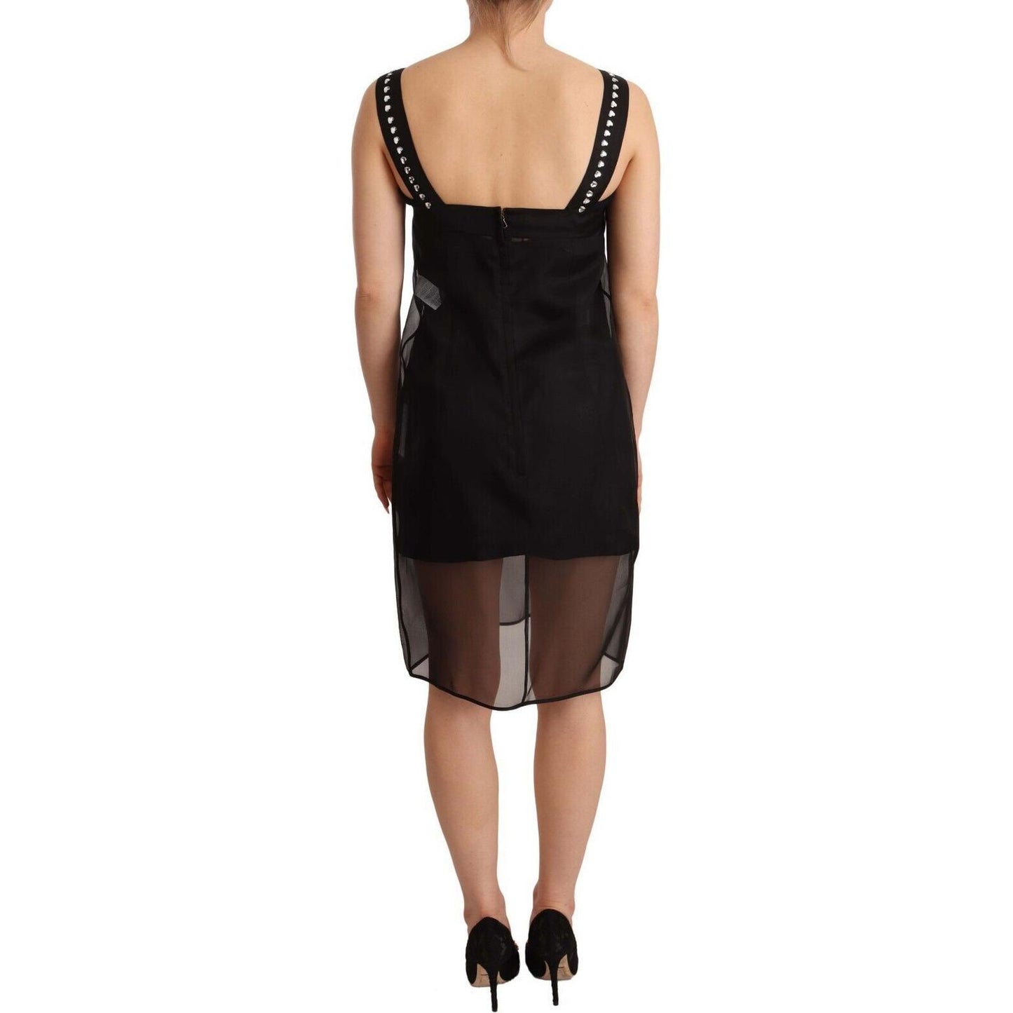 Dolce & Gabbana Elegant Sheath Mini Dress with Crystals Dolce & Gabbana Dark Slate Gray