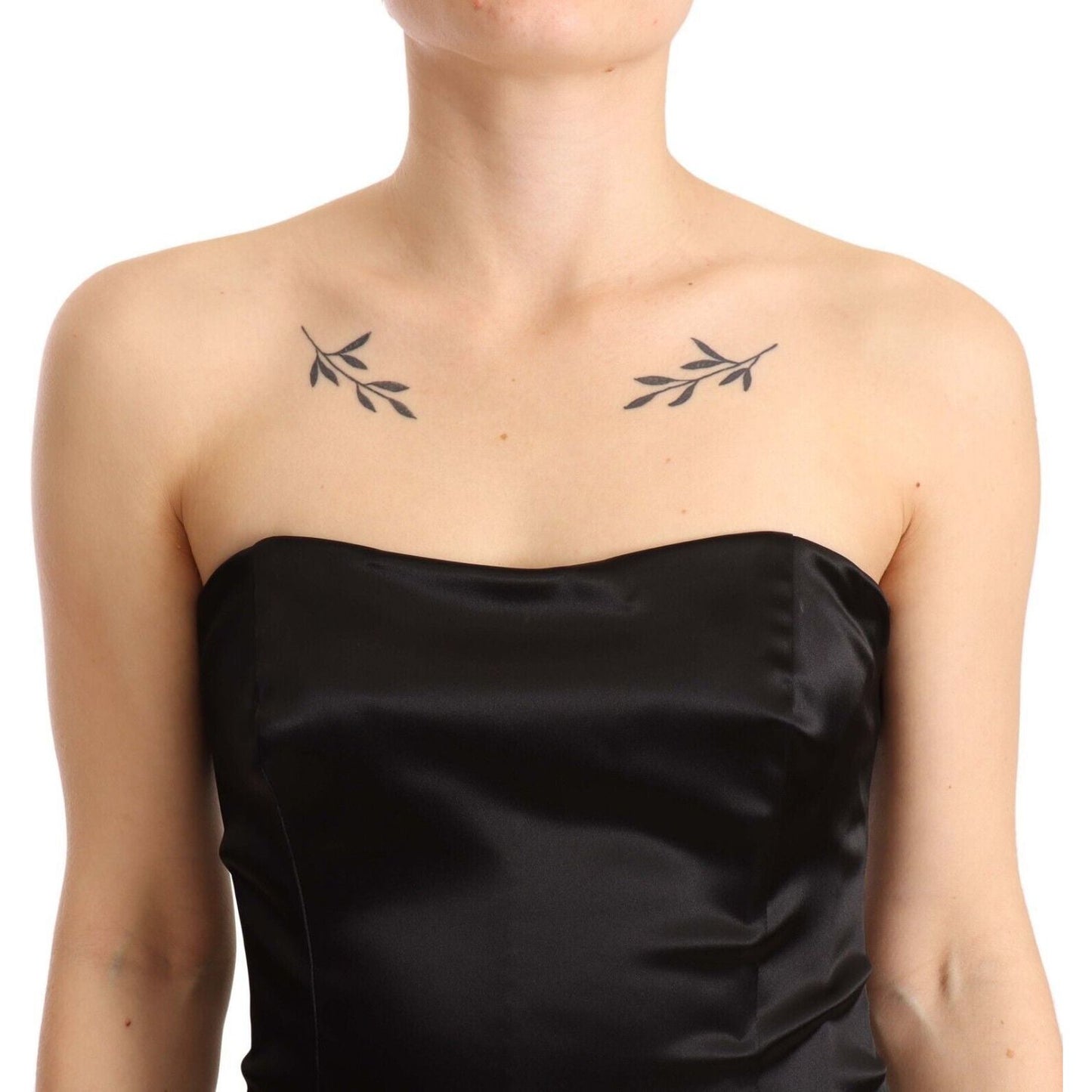 Dolce & Gabbana Elegant Black Strapless Mermaid Dress Dolce & Gabbana Black