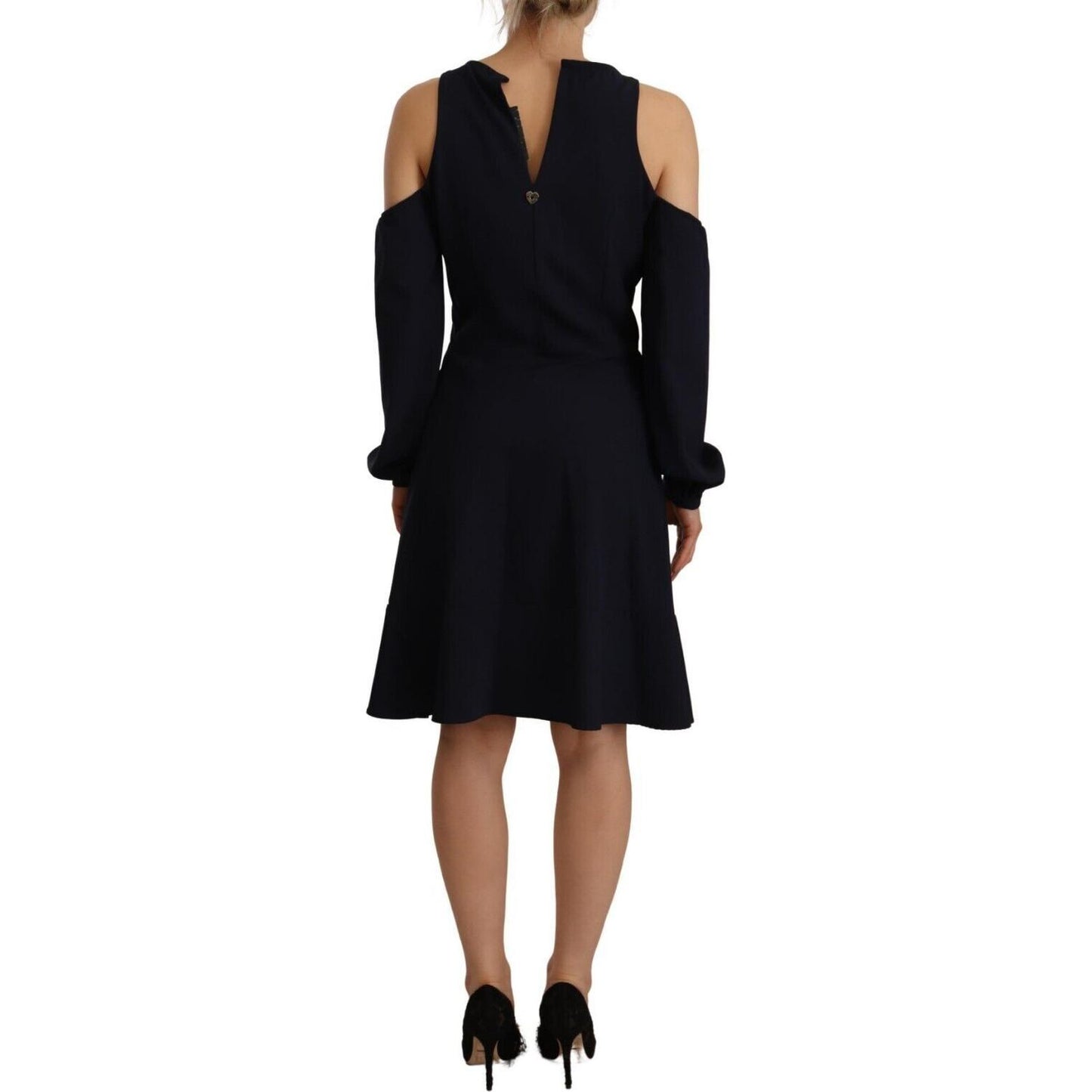 Twinset Chic Black Open Shoulder A-Line Dress Twinset Rosy Brown