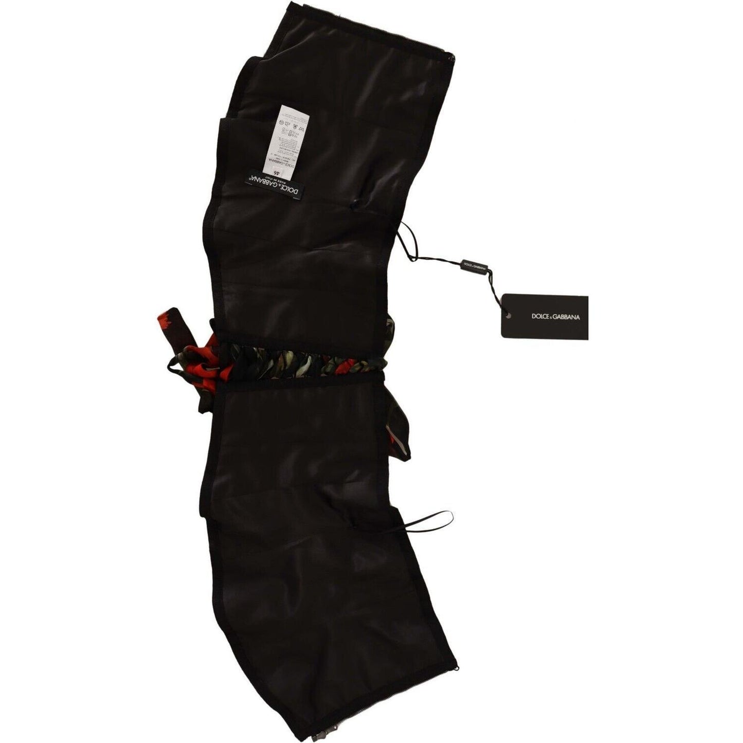 Dolce & Gabbana Elegant Black Silk Corset Belt Top Dolce & Gabbana Black