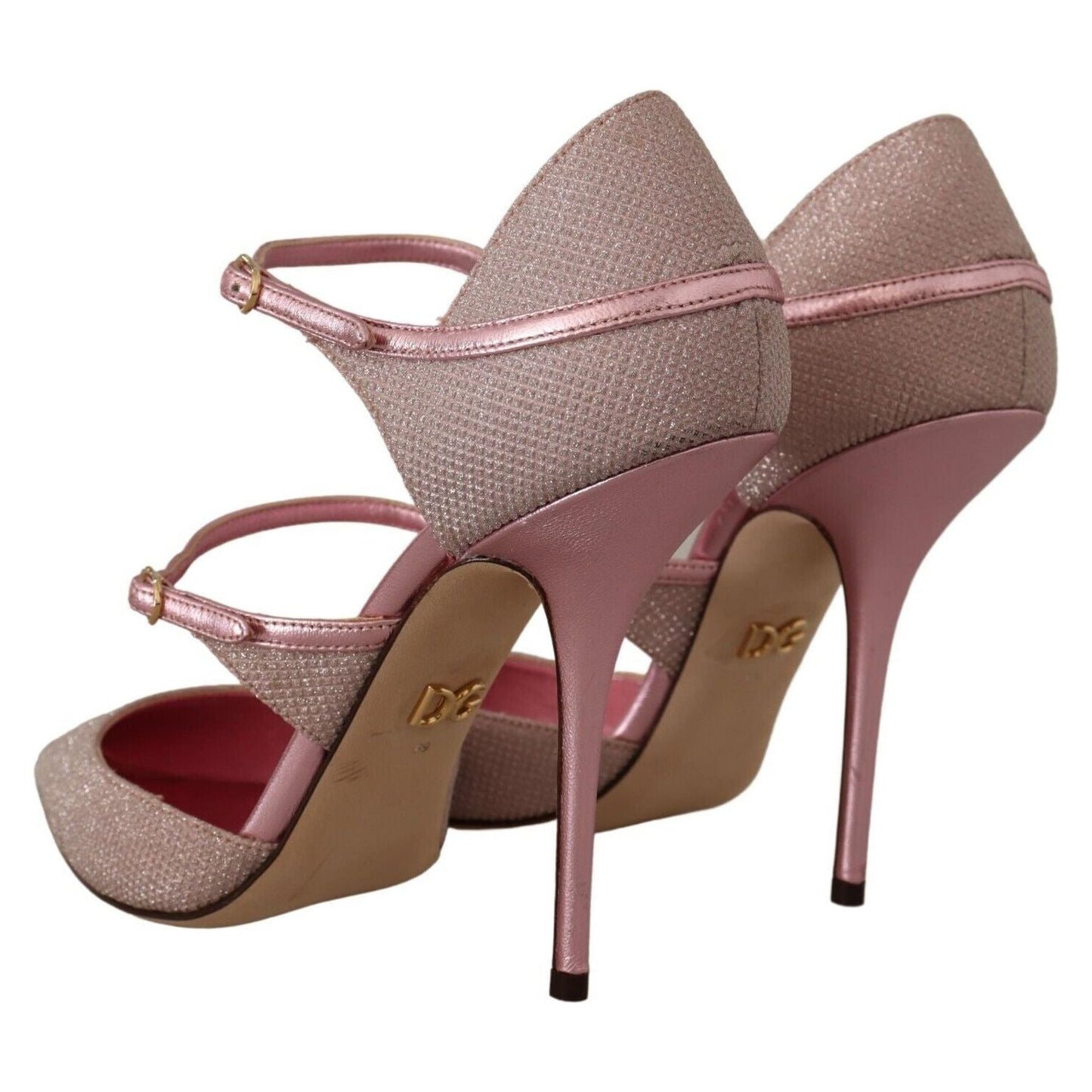 Dolce & Gabbana Pink Glitter High Heel Sandals Dolce & Gabbana Dim Gray
