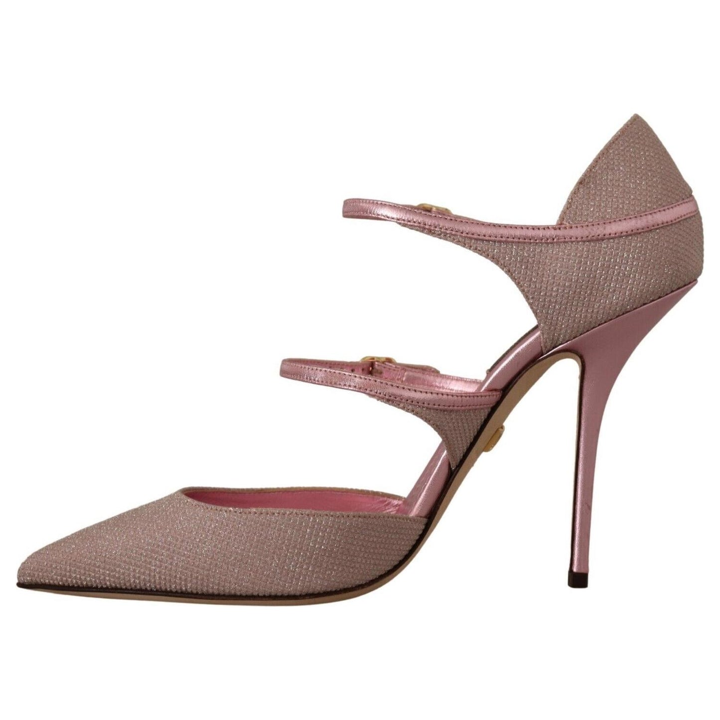 Dolce & Gabbana Pink Glitter High Heel Sandals Dolce & Gabbana Dim Gray