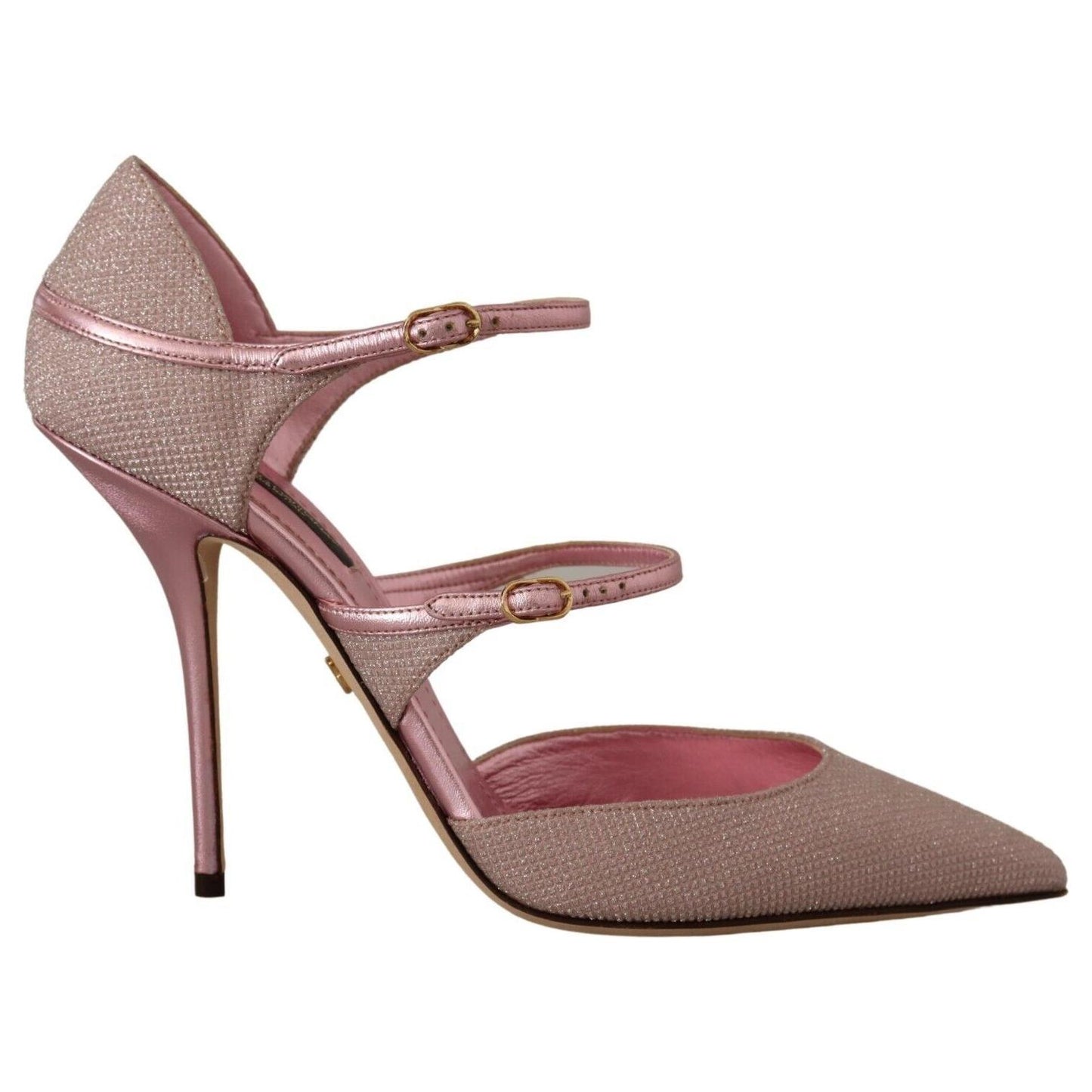 Dolce & Gabbana Pink Glitter High Heel Sandals Dolce & Gabbana Dim Gray