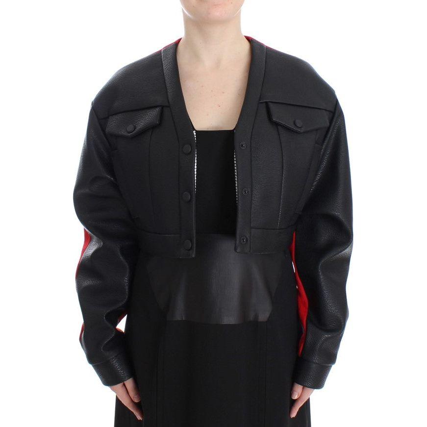 KAALE SUKTAE Elegant Cropped Artisan Jacket Coats & Jackets KAALE SUKTAE Black