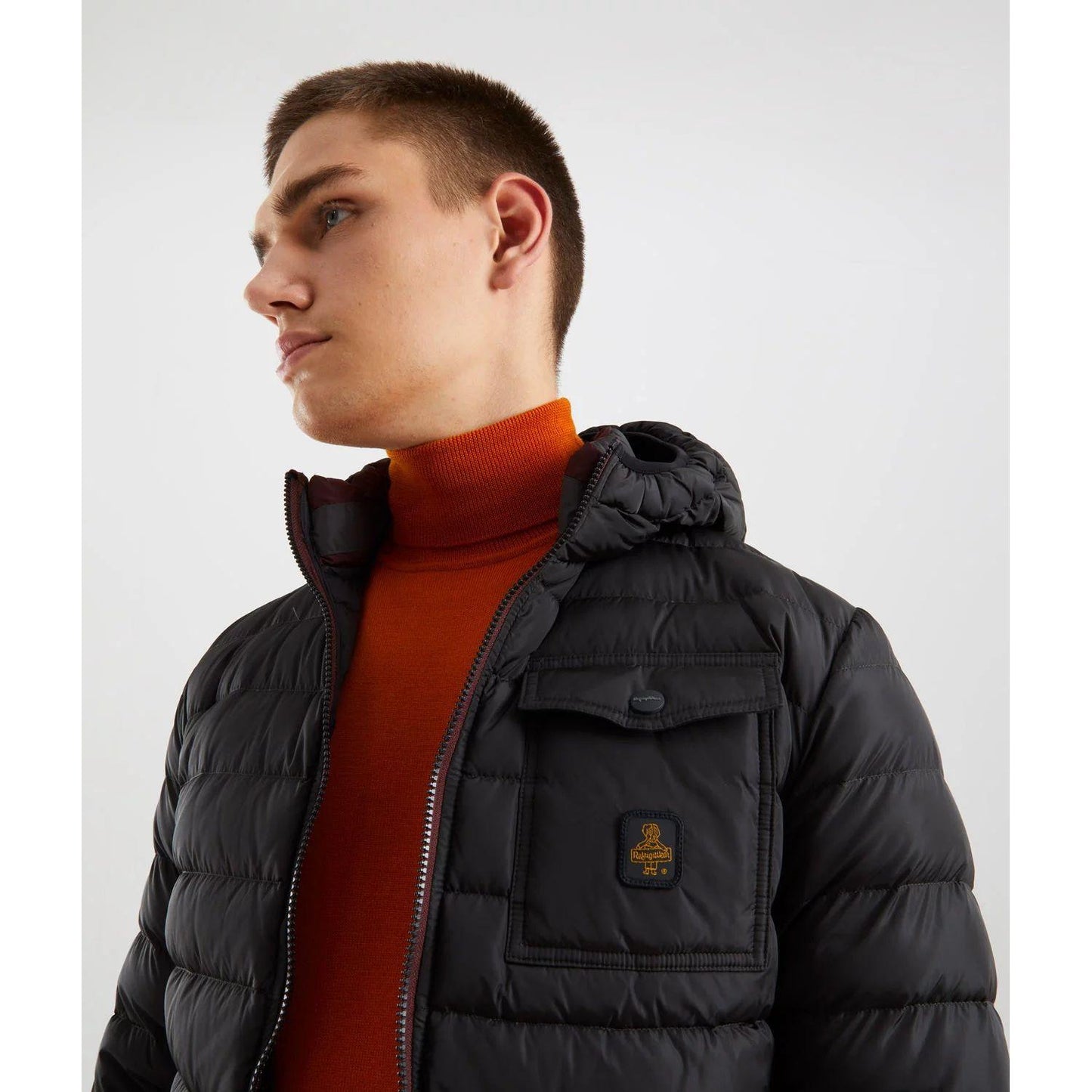 Refrigiwear Sleek Hooded Down Jacket with Pockets Refrigiwear Light Gray