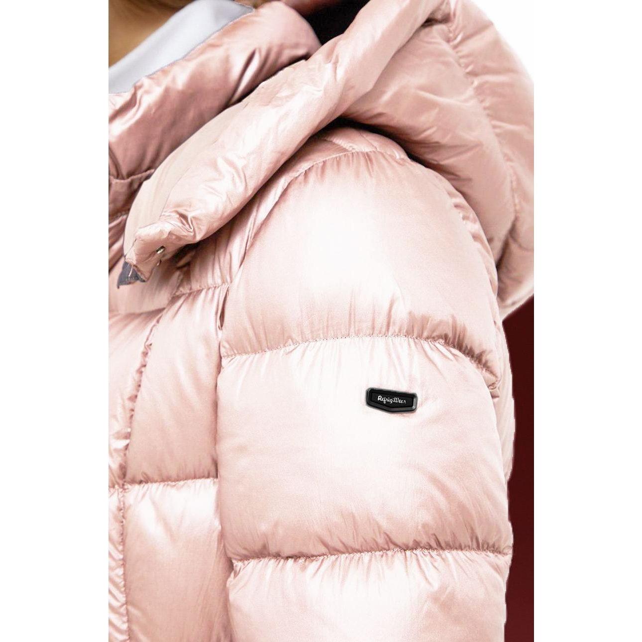 Refrigiwear Pink Nylon Women Jacket WOMAN COATS & JACKETS Refrigiwear Antique White