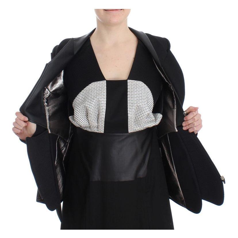KAALE SUKTAE Elegant Monochrome Zippered Blazer Jacket Coats & Jackets KAALE SUKTAE Gray