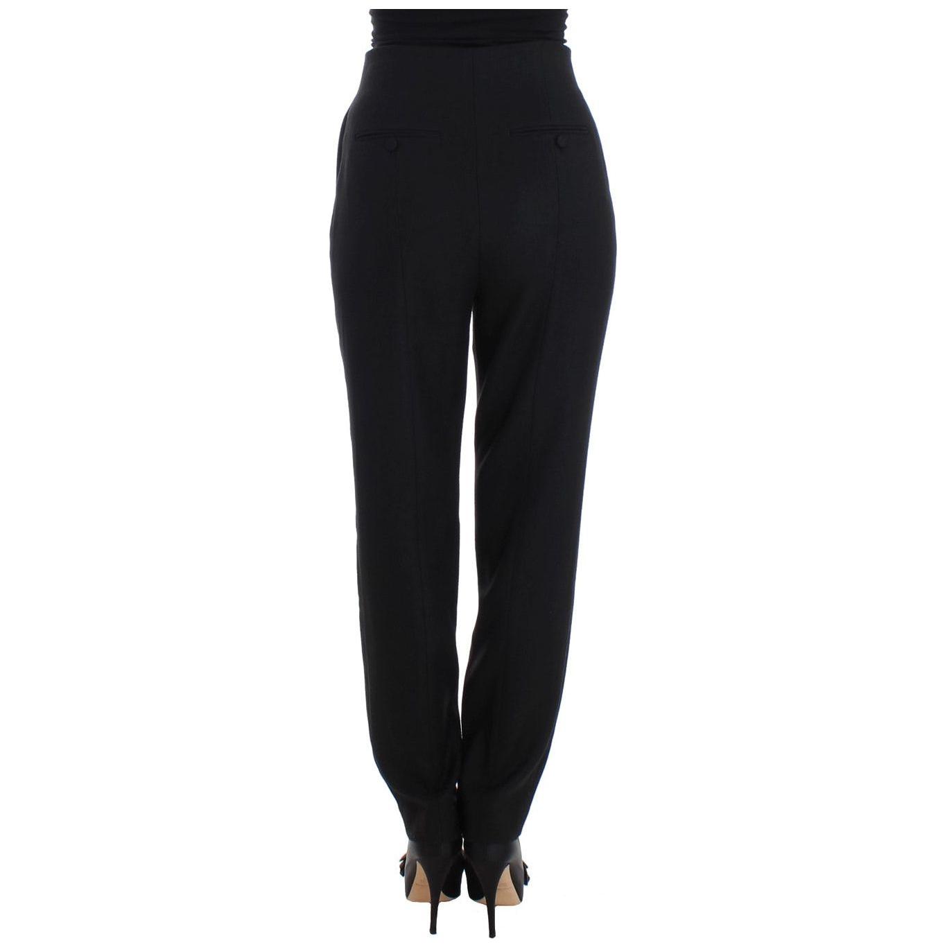 KAALE SUKTAE Elegant High-Waist Black Pants Jeans & Pants KAALE SUKTAE Black
