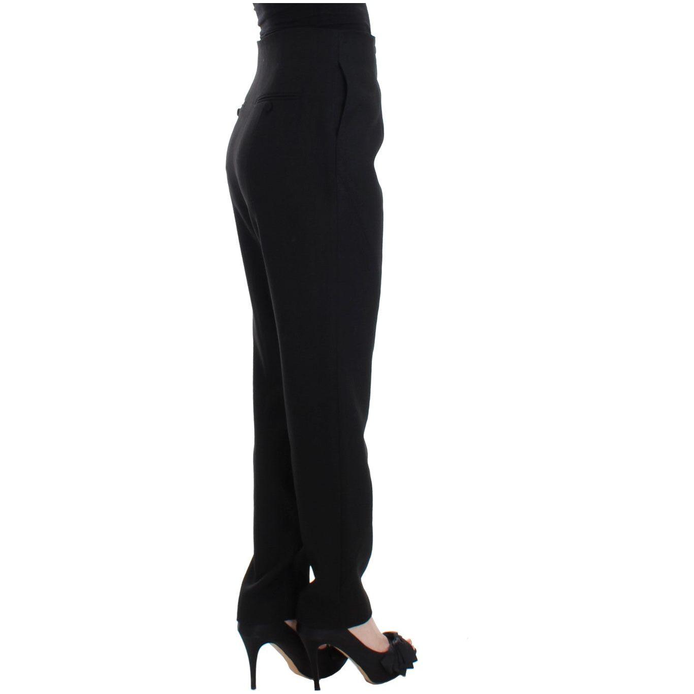 KAALE SUKTAE Elegant High-Waist Black Pants Jeans & Pants KAALE SUKTAE Black