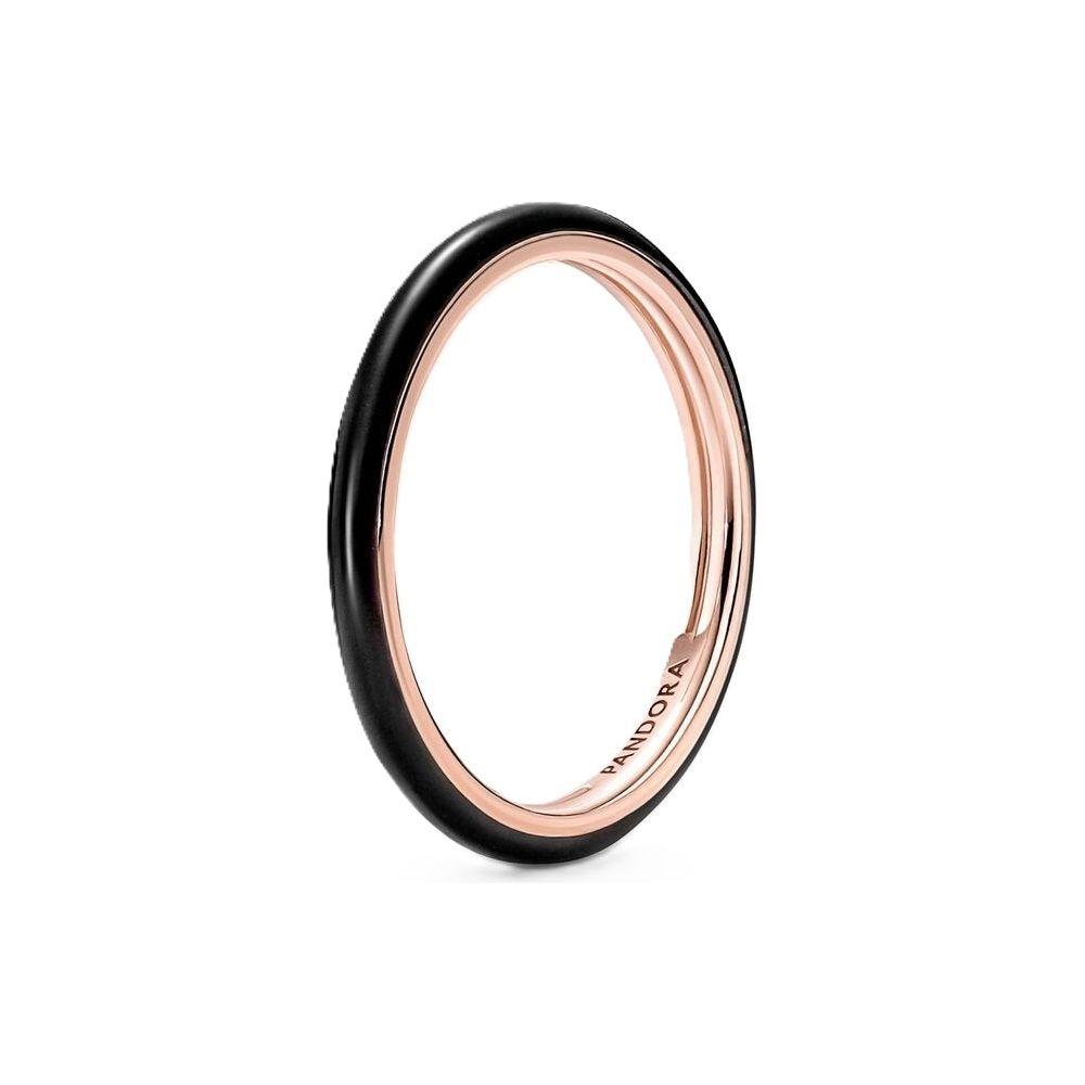 خاتم PANDORA JEWELS Mod. BLACK ENAMEL - مقاس 52